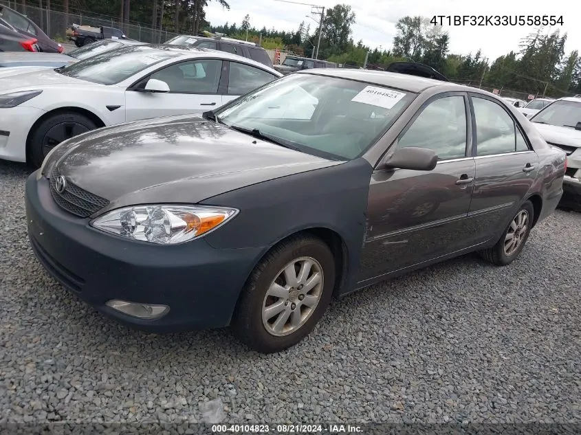 2003 Toyota Camry Xle V6 VIN: 4T1BF32K33U558554 Lot: 40104823