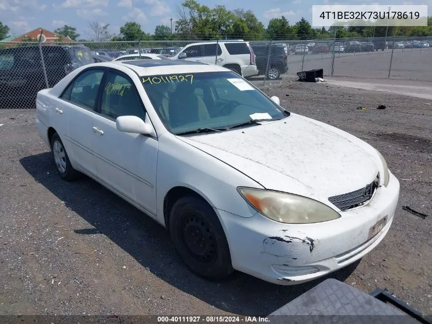 2003 Toyota Camry Le VIN: 4T1BE32K73U178619 Lot: 40111927