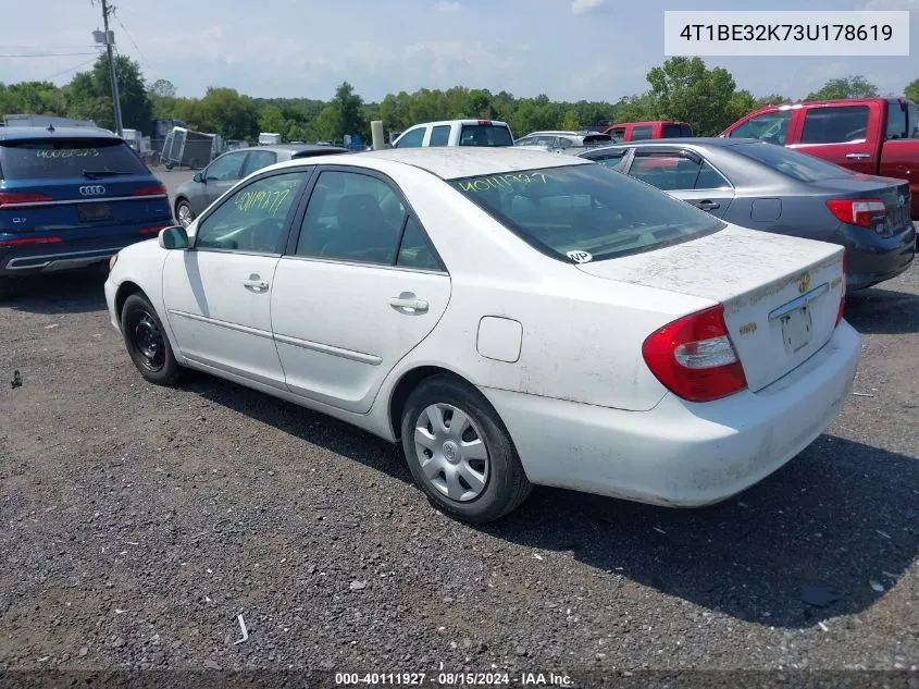 2003 Toyota Camry Le VIN: 4T1BE32K73U178619 Lot: 40111927