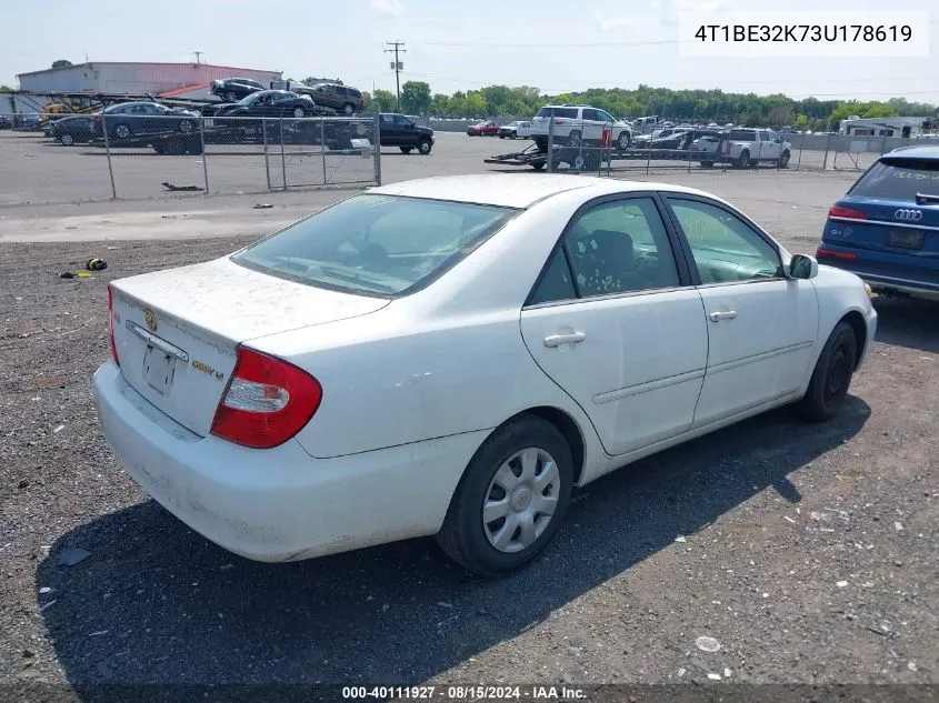 2003 Toyota Camry Le VIN: 4T1BE32K73U178619 Lot: 40111927