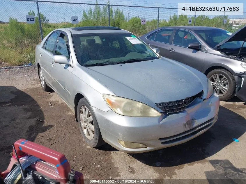 2003 Toyota Camry Xle VIN: 4T1BE32K63U717683 Lot: 40115552