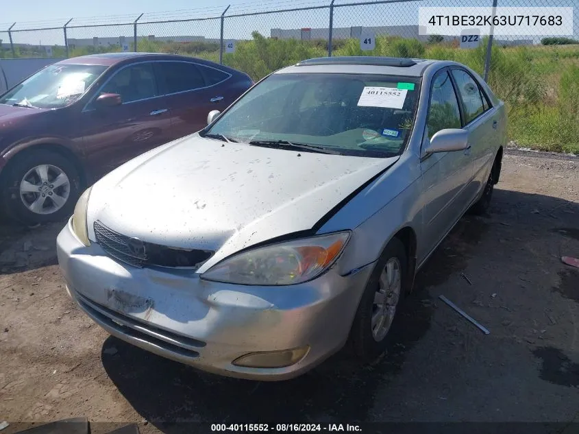 2003 Toyota Camry Xle VIN: 4T1BE32K63U717683 Lot: 40115552