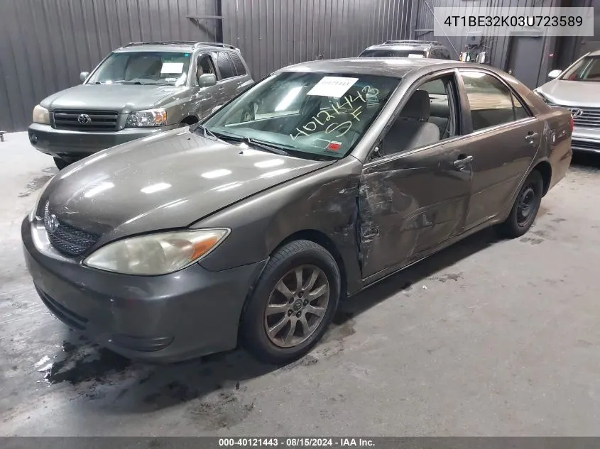 2003 Toyota Camry Le VIN: 4T1BE32K03U723589 Lot: 40121443