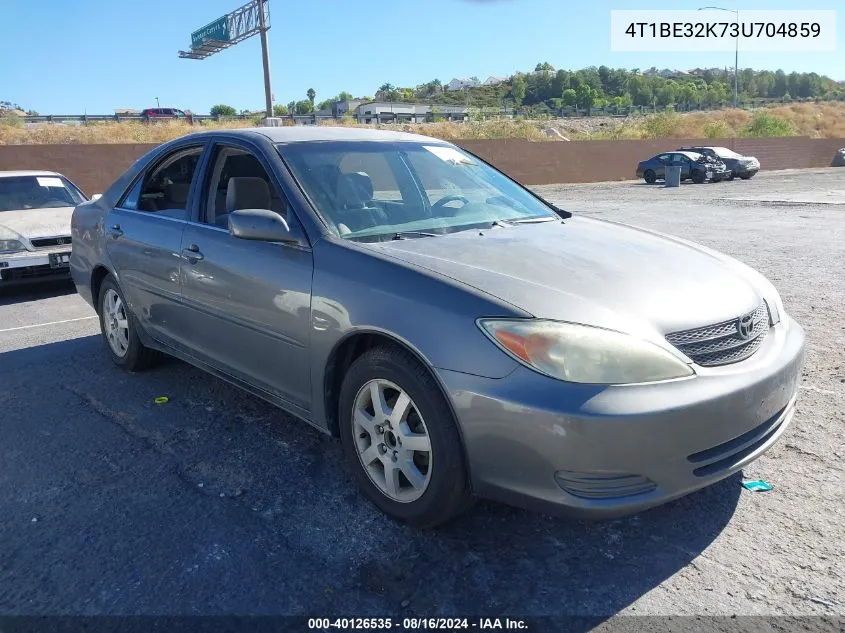 2003 Toyota Camry Le VIN: 4T1BE32K73U704859 Lot: 40126535