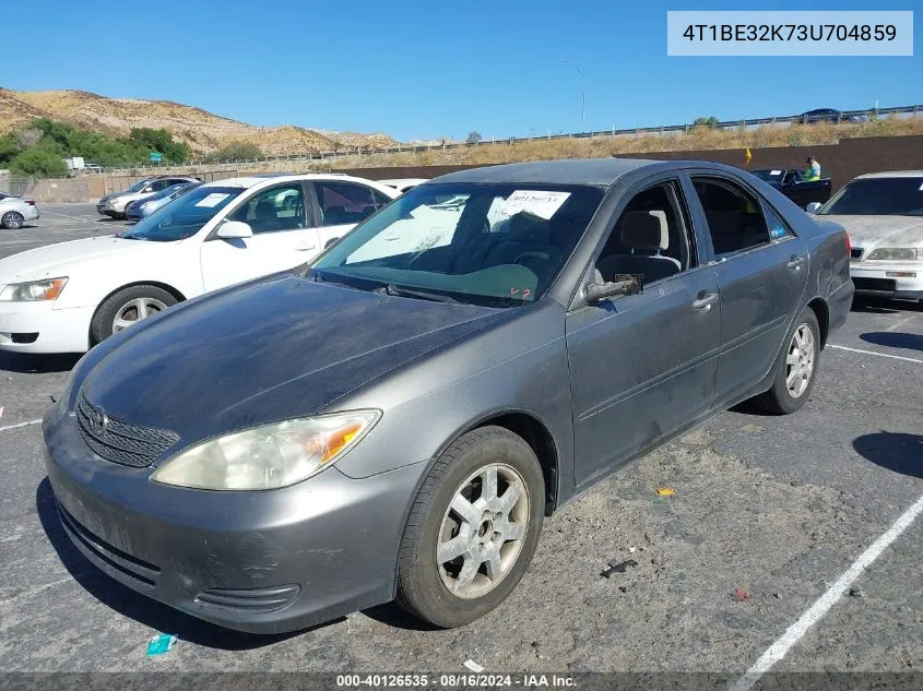 2003 Toyota Camry Le VIN: 4T1BE32K73U704859 Lot: 40126535