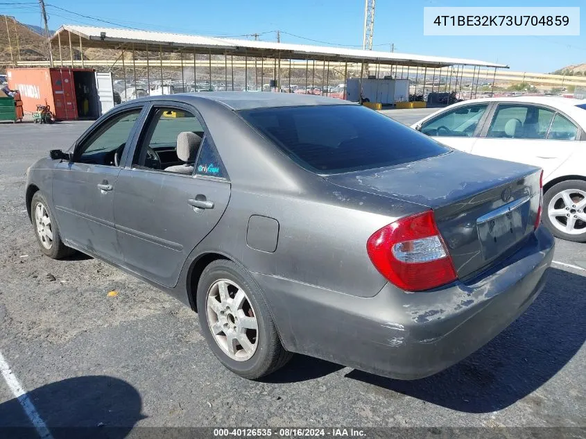 2003 Toyota Camry Le VIN: 4T1BE32K73U704859 Lot: 40126535