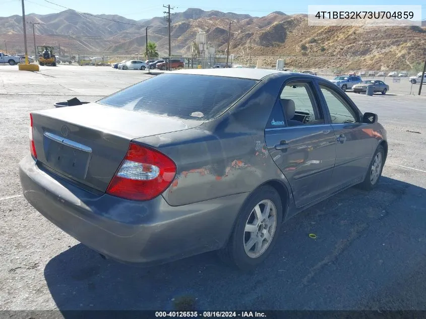 2003 Toyota Camry Le VIN: 4T1BE32K73U704859 Lot: 40126535