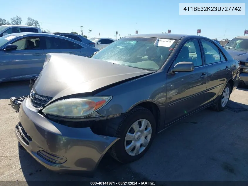 2003 Toyota Camry Le/Xle/Se VIN: 4T1BE32K23U727742 Lot: 40141971