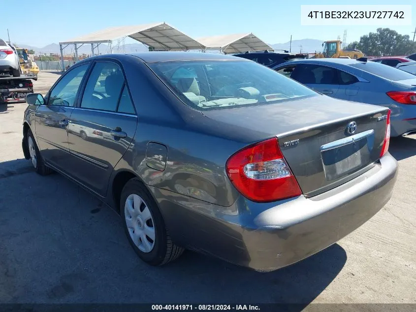 2003 Toyota Camry Le/Xle/Se VIN: 4T1BE32K23U727742 Lot: 40141971