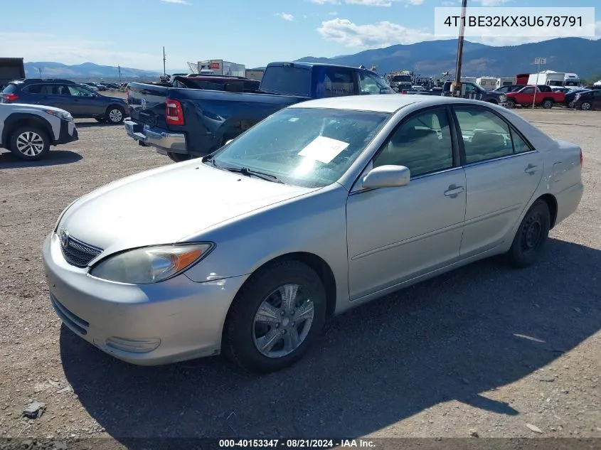 2003 Toyota Camry Le VIN: 4T1BE32KX3U678791 Lot: 40153347