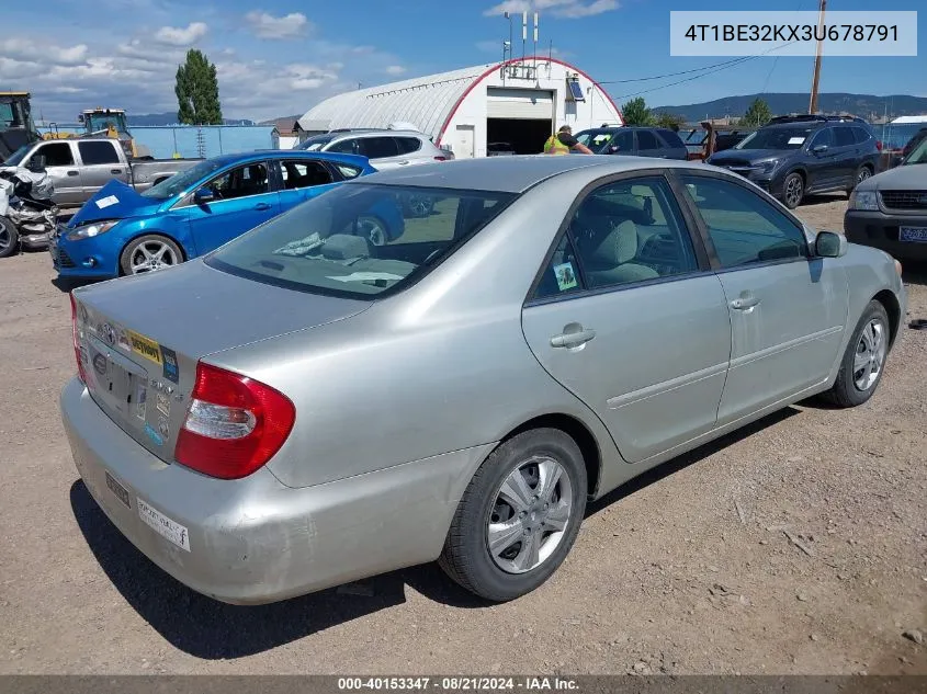 2003 Toyota Camry Le VIN: 4T1BE32KX3U678791 Lot: 40153347