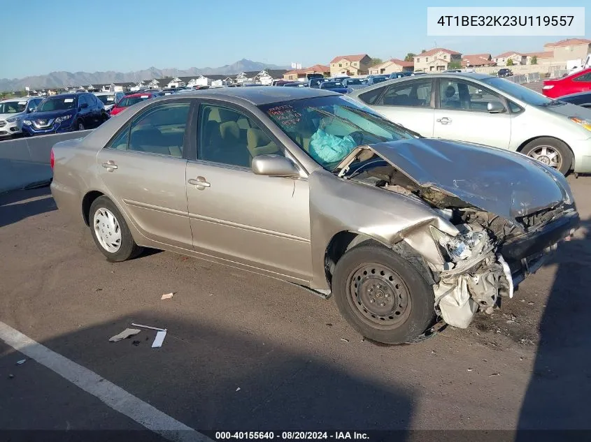 2003 Toyota Camry Le/Xle/Se VIN: 4T1BE32K23U119557 Lot: 40155640