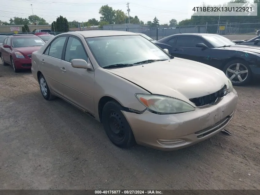 2003 Toyota Camry Le VIN: 4T1BE32K13U122921 Lot: 40175877