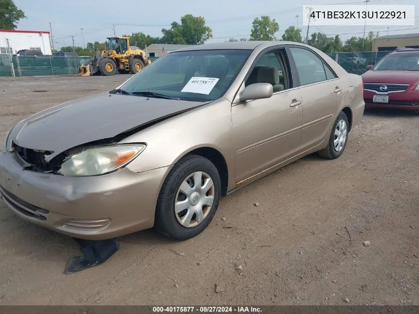 4T1BE32K13U122921 2003 Toyota Camry Le