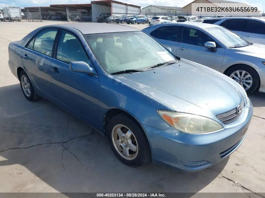 2003 Toyota Camry Le VIN: 4T1BE32K63U655699 Lot: 40203134