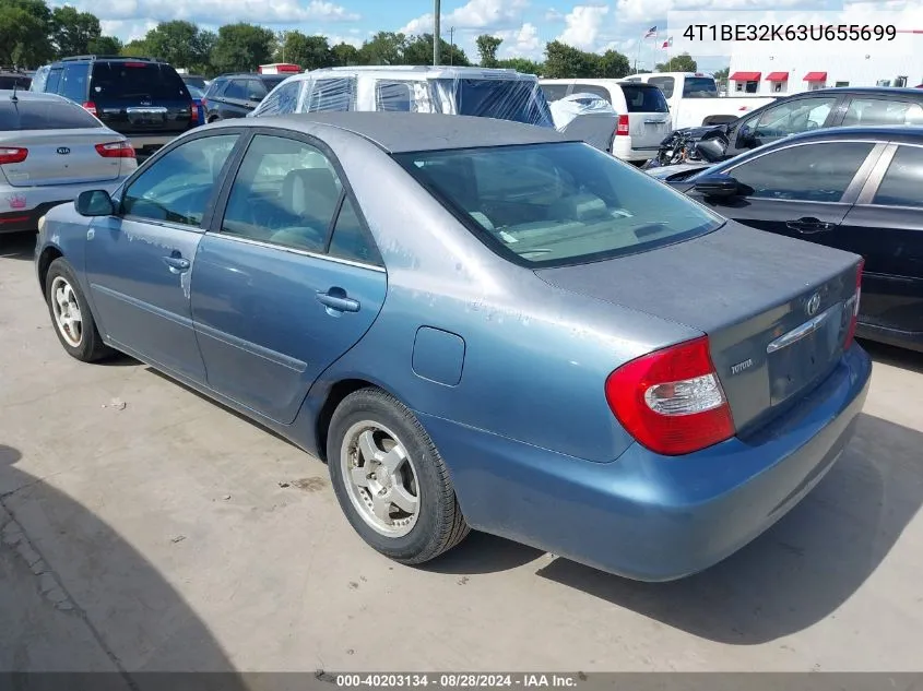 2003 Toyota Camry Le VIN: 4T1BE32K63U655699 Lot: 40203134