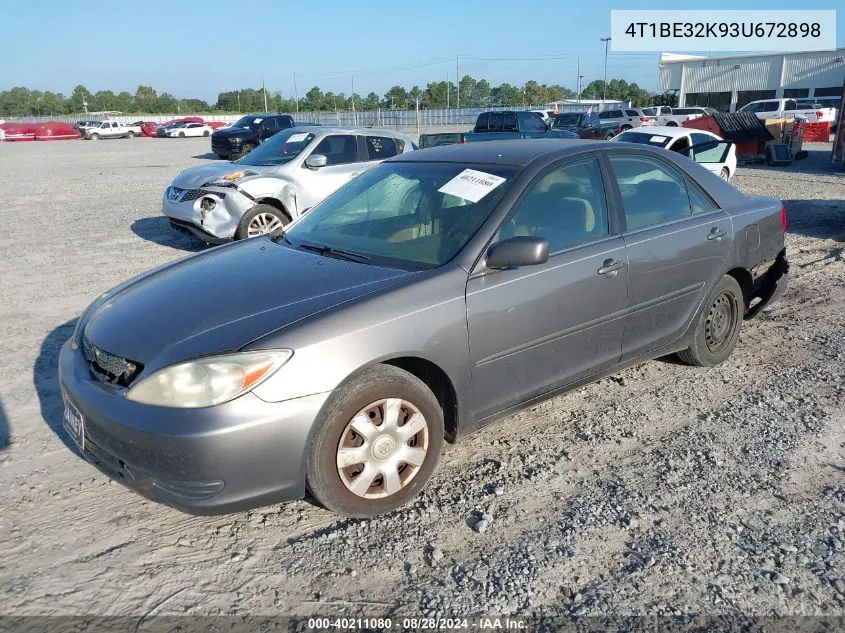 2003 Toyota Camry Le VIN: 4T1BE32K93U672898 Lot: 40211080