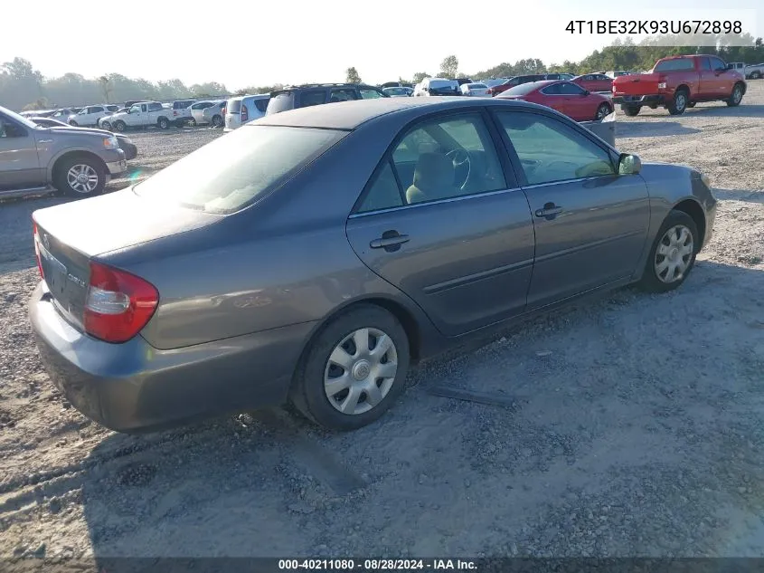 2003 Toyota Camry Le VIN: 4T1BE32K93U672898 Lot: 40211080