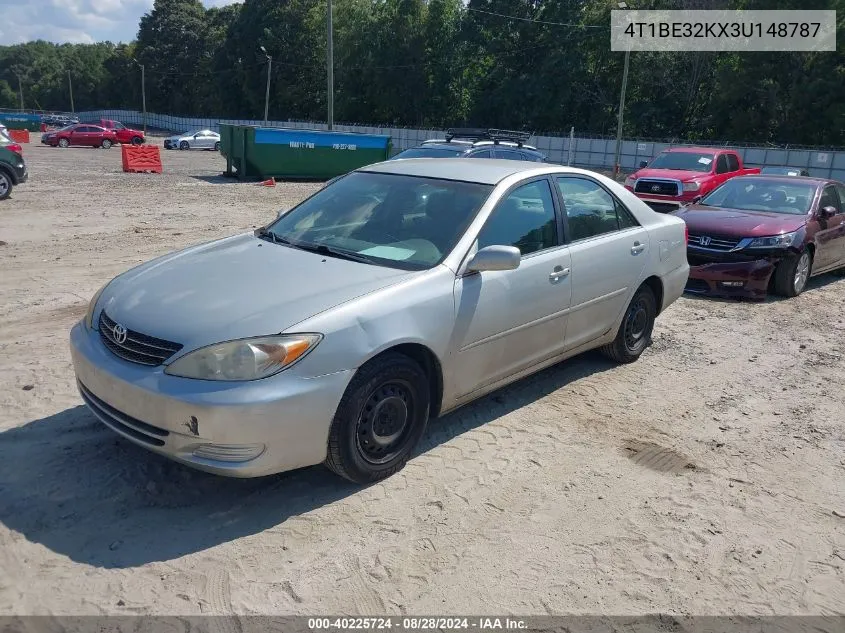 2003 Toyota Camry Le VIN: 4T1BE32KX3U148787 Lot: 40225724