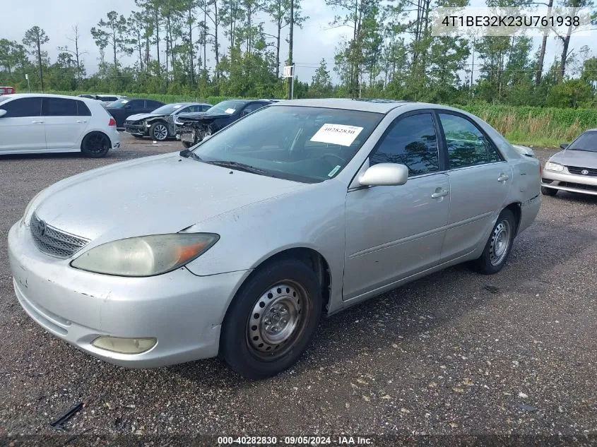 2003 Toyota Camry Se VIN: 4T1BE32K23U761938 Lot: 40282830