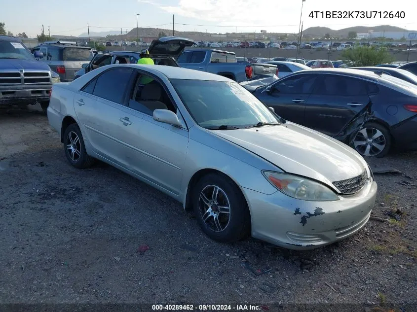 2003 Toyota Camry Le/Xle/Se VIN: 4T1BE32K73U712640 Lot: 40289462