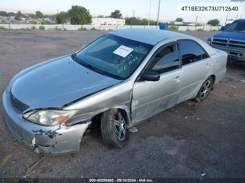 2003 Toyota Camry Le/Xle/Se VIN: 4T1BE32K73U712640 Lot: 40289462