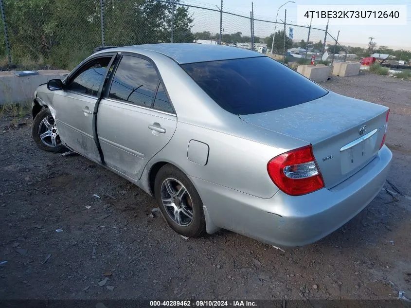 2003 Toyota Camry Le/Xle/Se VIN: 4T1BE32K73U712640 Lot: 40289462