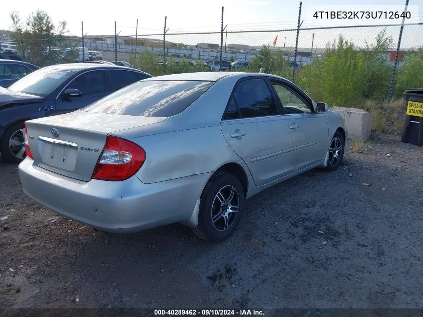 2003 Toyota Camry Le/Xle/Se VIN: 4T1BE32K73U712640 Lot: 40289462