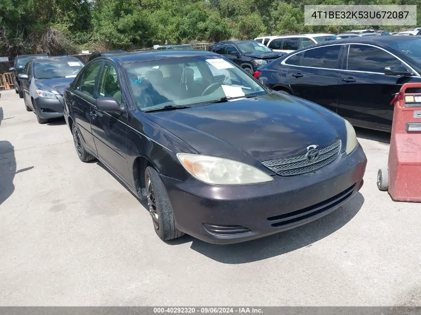 2003 Toyota Camry Le VIN: 4T1BE32K53U672087 Lot: 40292320