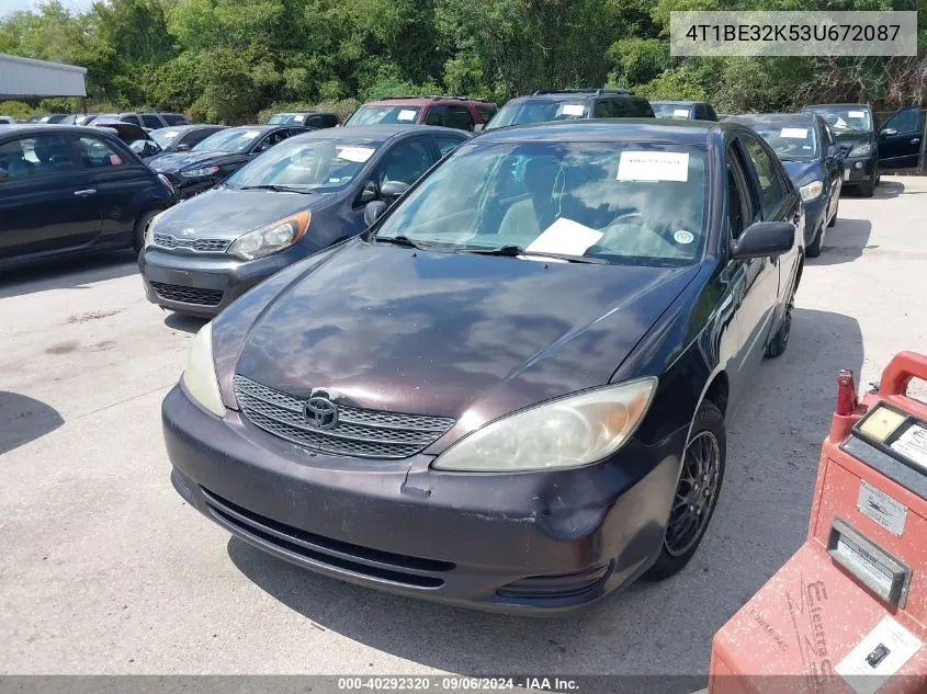 2003 Toyota Camry Le VIN: 4T1BE32K53U672087 Lot: 40292320