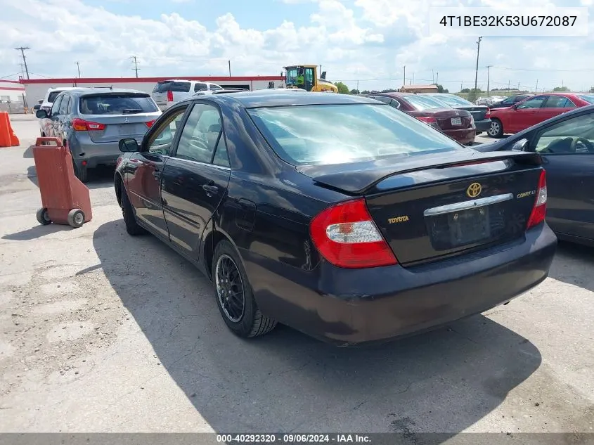 2003 Toyota Camry Le VIN: 4T1BE32K53U672087 Lot: 40292320