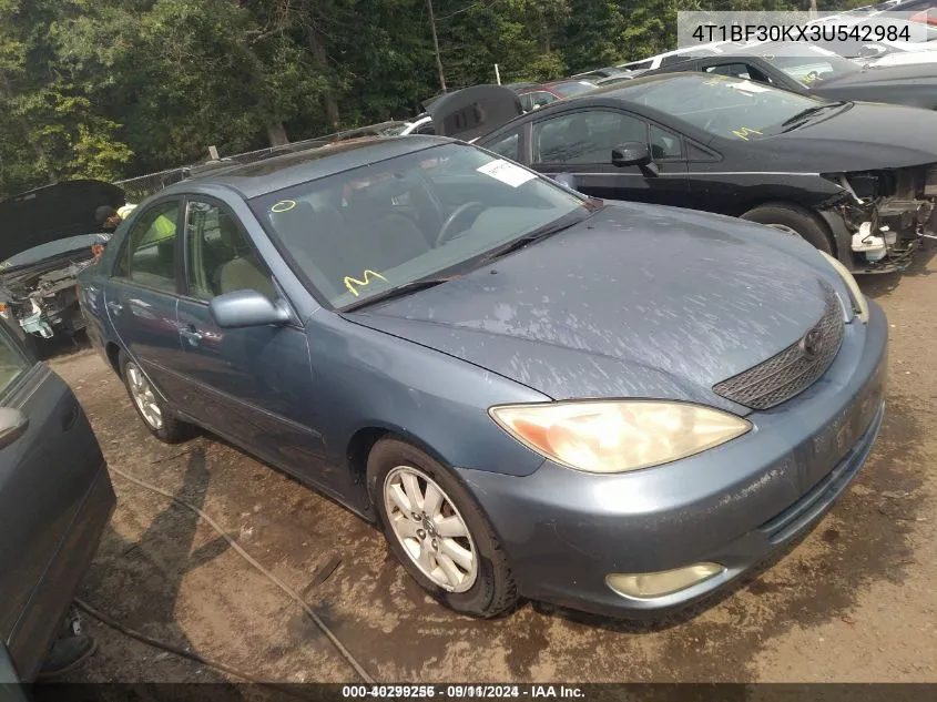 2003 Toyota Camry Xle VIN: 4T1BF30KX3U542984 Lot: 40299256