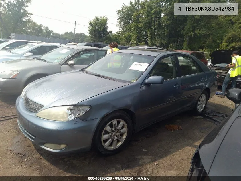 2003 Toyota Camry Xle VIN: 4T1BF30KX3U542984 Lot: 40299256