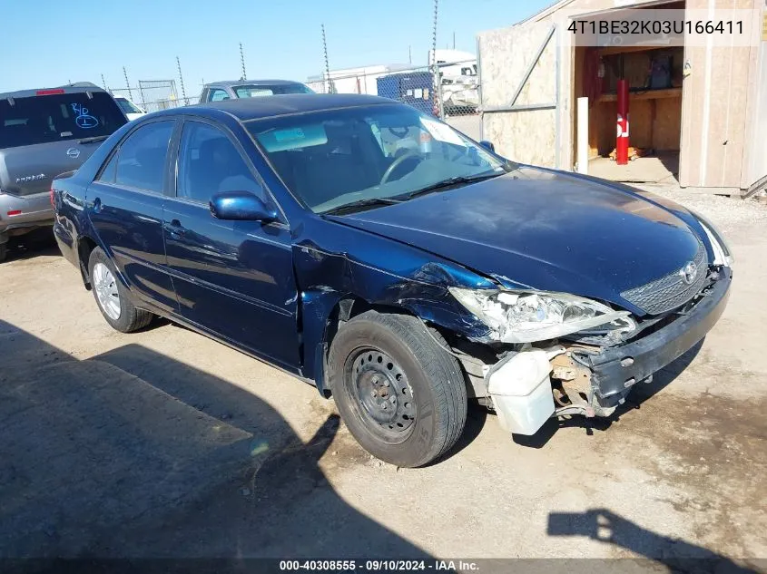 2003 Toyota Camry Le VIN: 4T1BE32K03U166411 Lot: 40308555