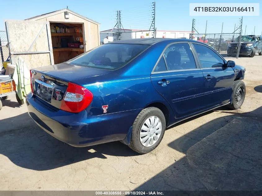 2003 Toyota Camry Le VIN: 4T1BE32K03U166411 Lot: 40308555