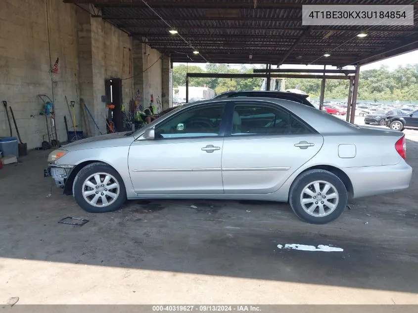 2003 Toyota Camry Xle VIN: 4T1BE30KX3U184854 Lot: 40319627