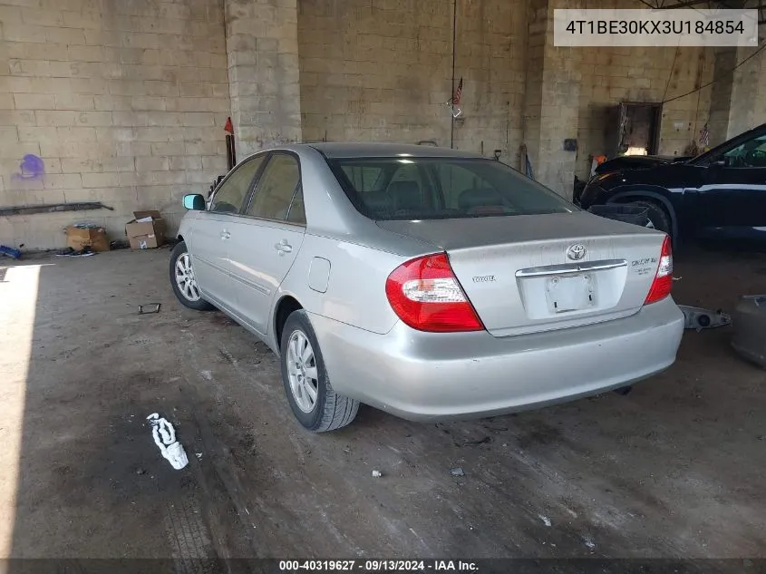 2003 Toyota Camry Xle VIN: 4T1BE30KX3U184854 Lot: 40319627