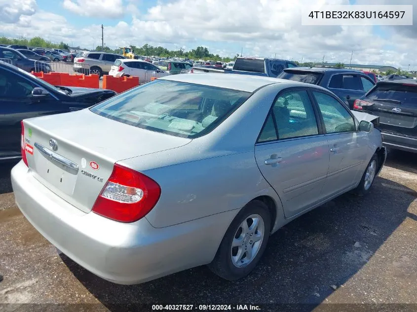 2003 Toyota Camry Le/Xle/Se VIN: 4T1BE32K83U164597 Lot: 40327527