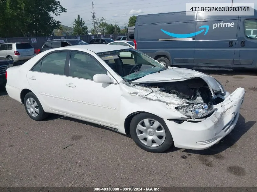 2003 Toyota Camry Le VIN: 4T1BE32K63U203168 Lot: 40330000