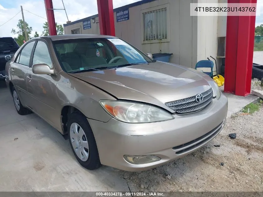 2003 Toyota Camry Le VIN: 4T1BE32K23U143762 Lot: 40334278