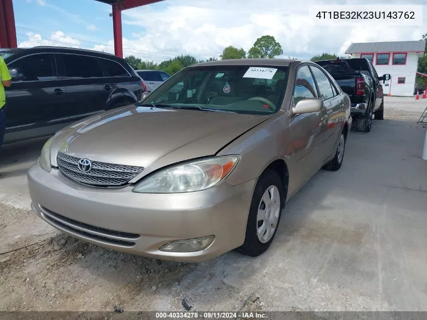 2003 Toyota Camry Le VIN: 4T1BE32K23U143762 Lot: 40334278