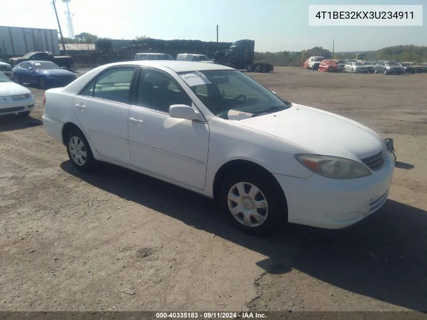 2003 Toyota Camry Le VIN: 4T1BE32KX3U234911 Lot: 40335183