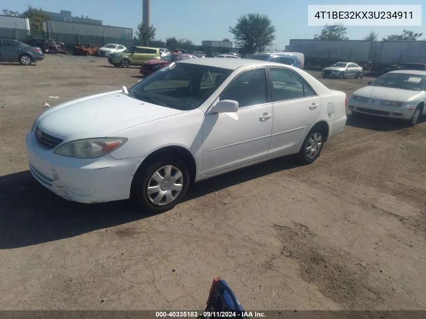 2003 Toyota Camry Le VIN: 4T1BE32KX3U234911 Lot: 40335183