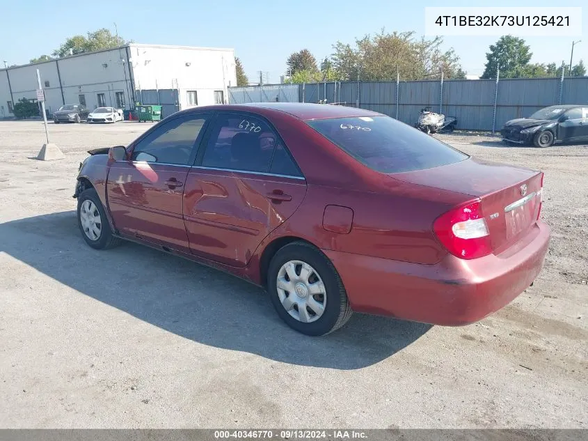 2003 Toyota Camry Le VIN: 4T1BE32K73U125421 Lot: 40346770