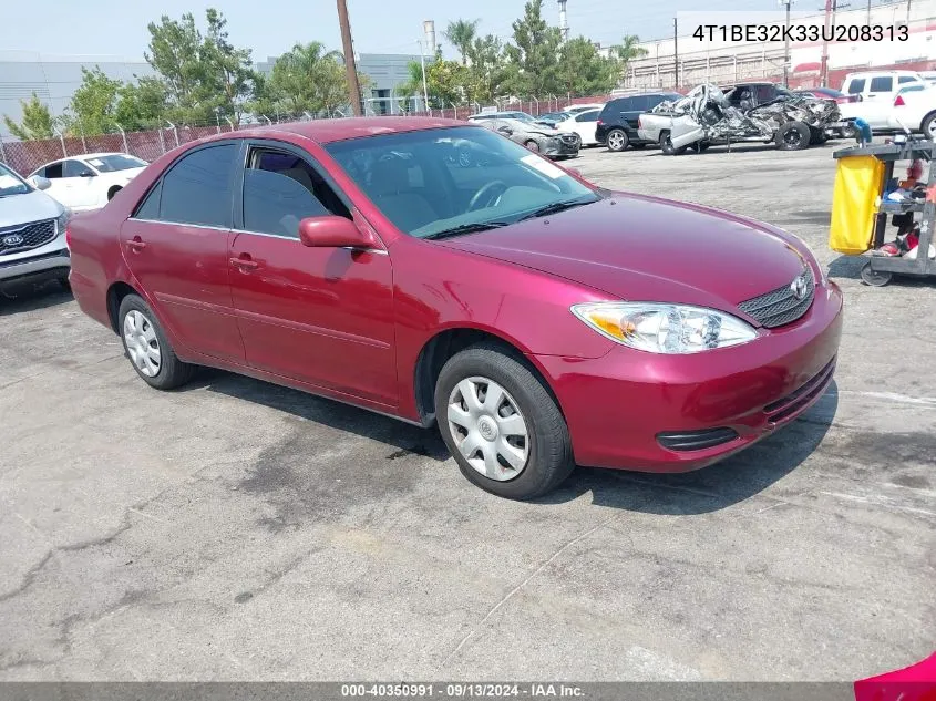 2003 Toyota Camry Le VIN: 4T1BE32K33U208313 Lot: 40350991