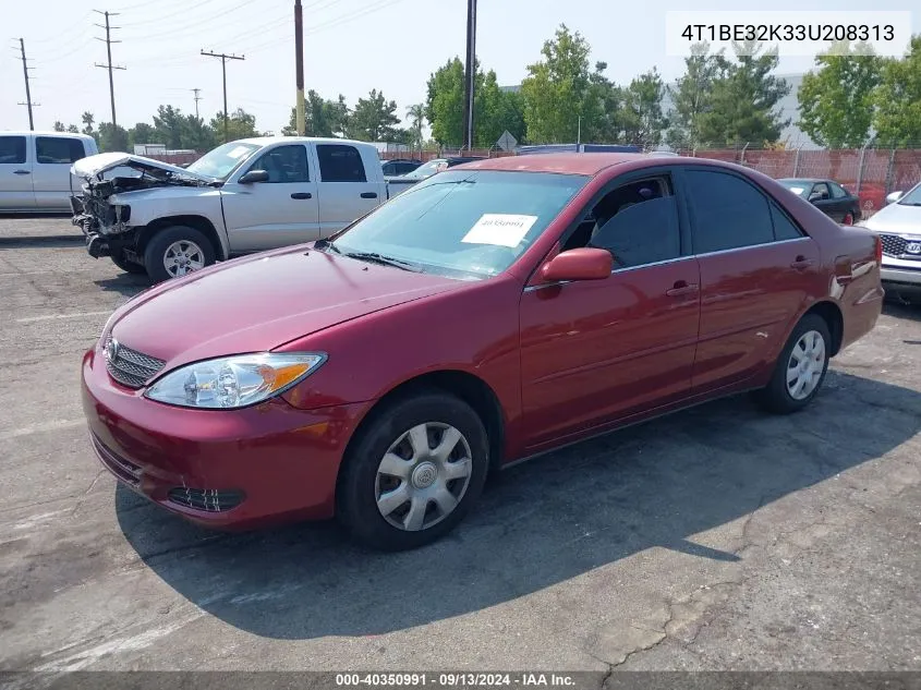 2003 Toyota Camry Le VIN: 4T1BE32K33U208313 Lot: 40350991