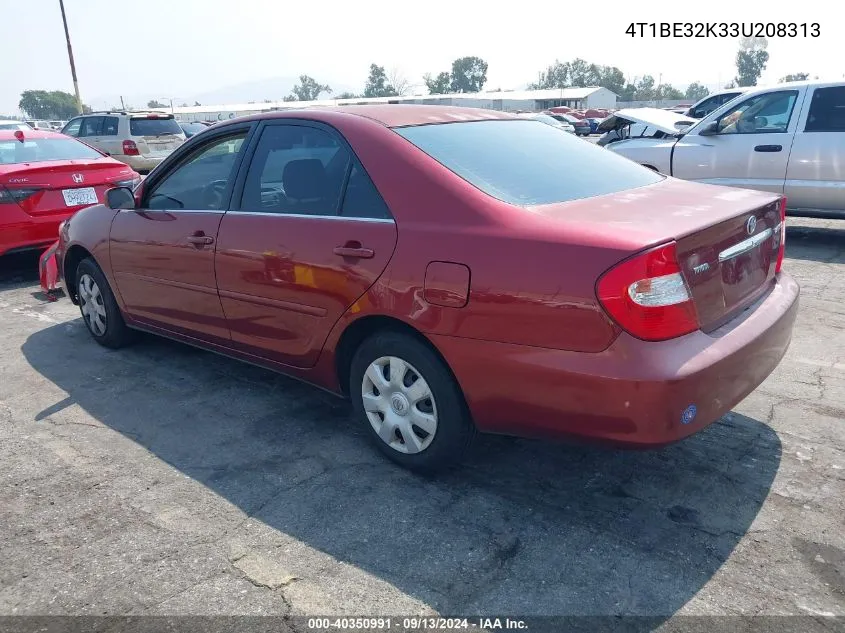 2003 Toyota Camry Le VIN: 4T1BE32K33U208313 Lot: 40350991