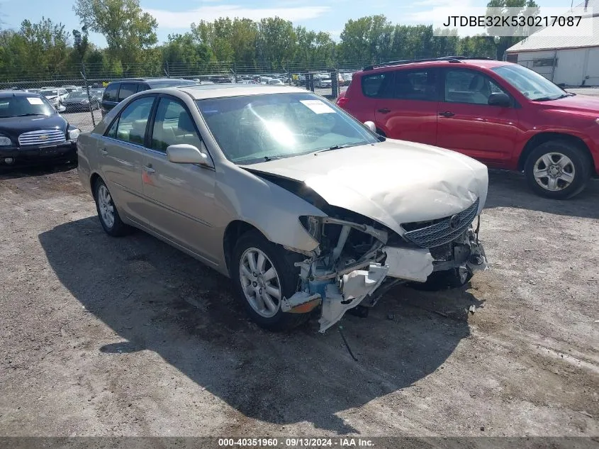 2003 Toyota Camry Le/Se/Xle VIN: JTDBE32K530217087 Lot: 40351960