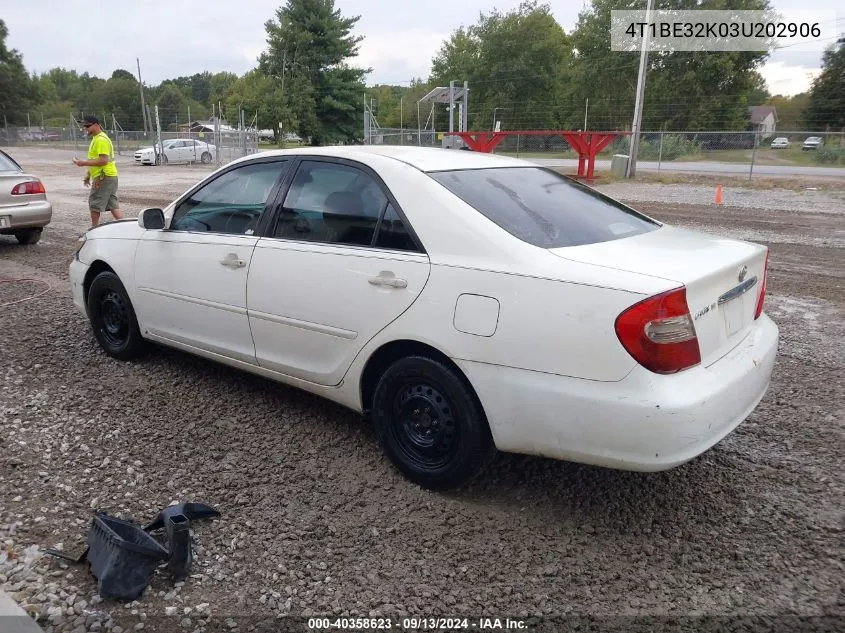 2003 Toyota Camry Le VIN: 4T1BE32K03U202906 Lot: 40358623