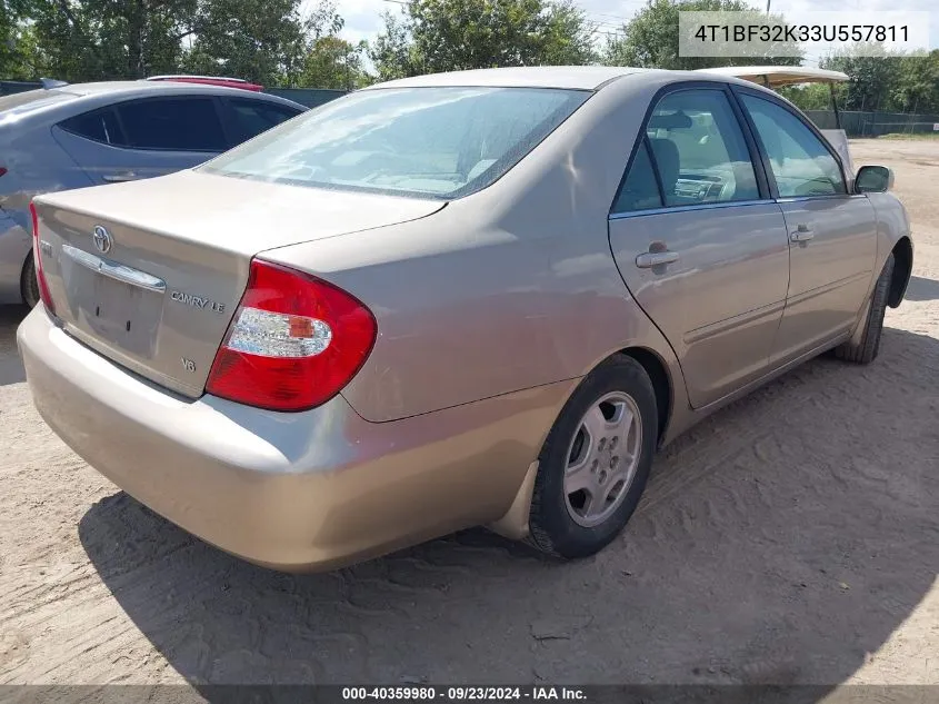 2003 Toyota Camry Le VIN: 4T1BF32K33U557811 Lot: 40359980